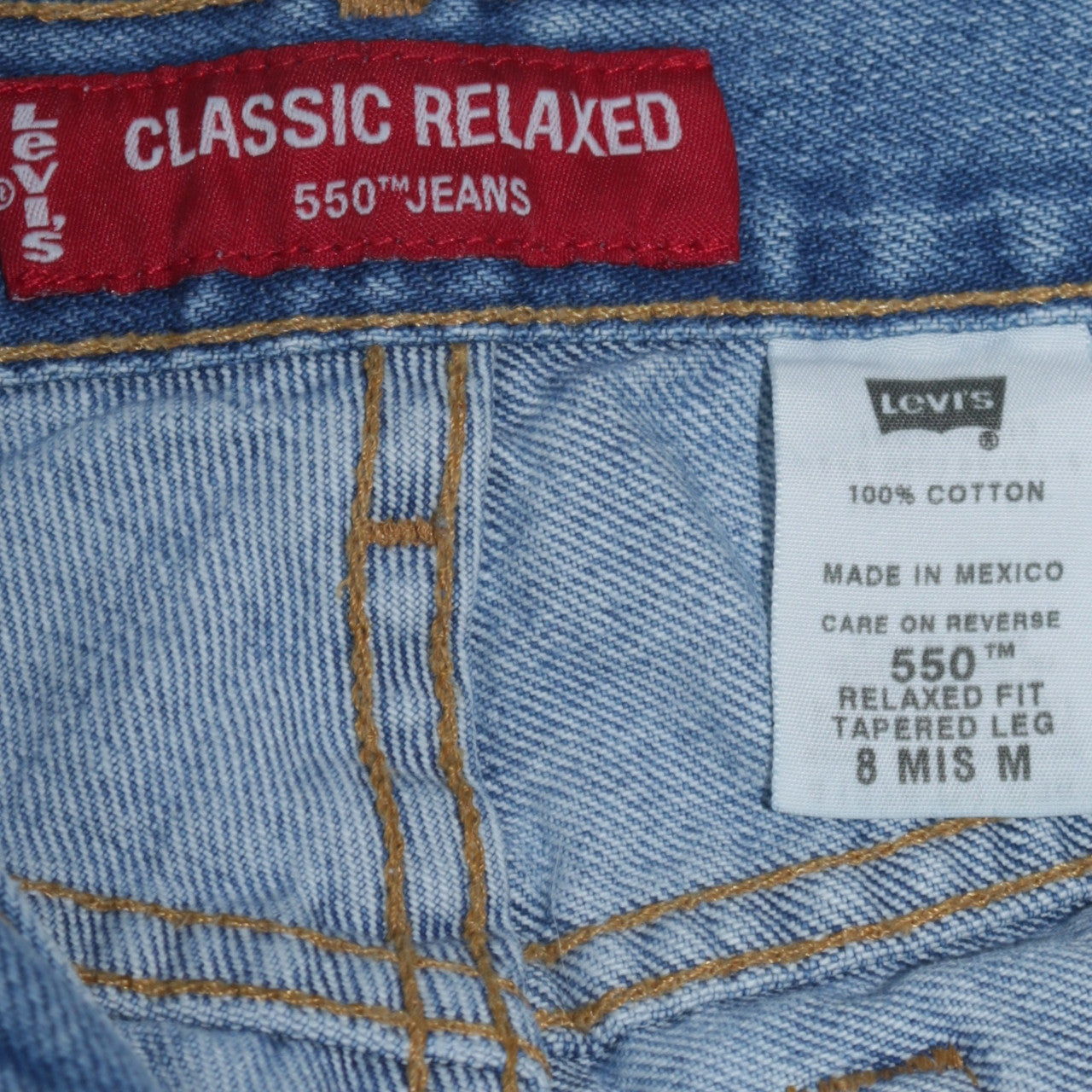Levi's Women's Blue 550 Relaxed High Rise Tapered Jeans Size 8