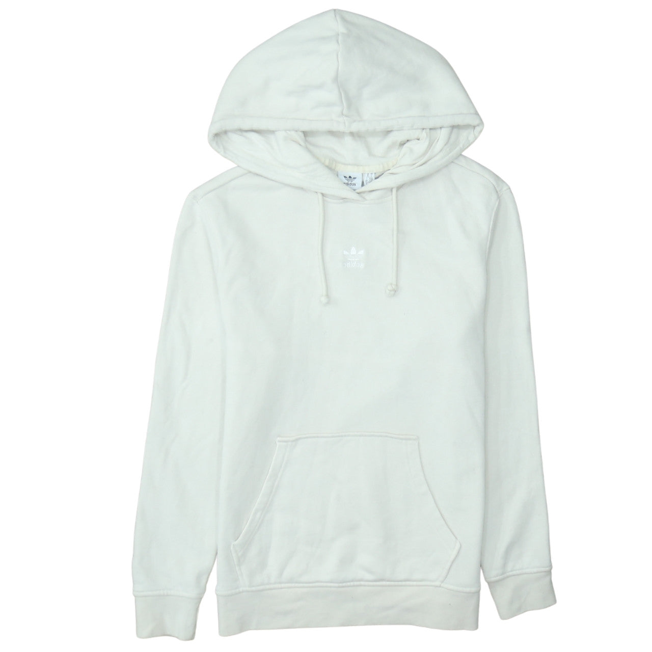 Adidas Women's Ivory Hoodie Size 10 Pullover Cotton Blend