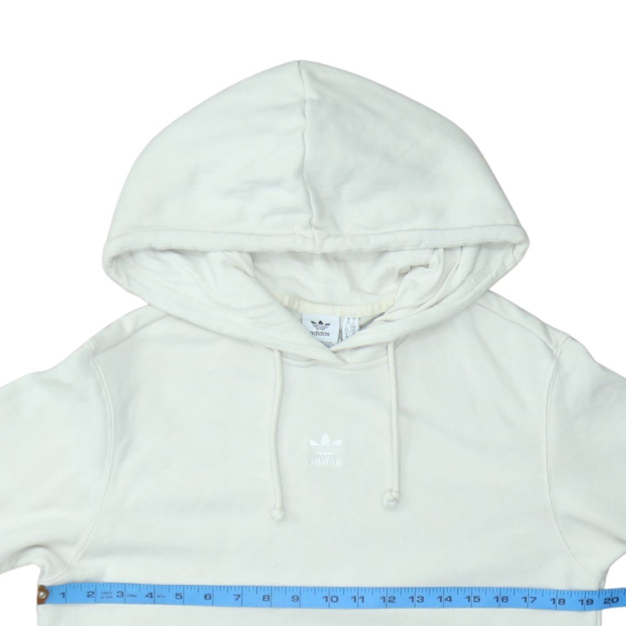 Adidas Women's Ivory Hoodie Size 10 Pullover Cotton Blend