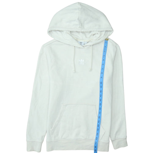 Adidas Women's Ivory Hoodie Size 10 Pullover Cotton Blend