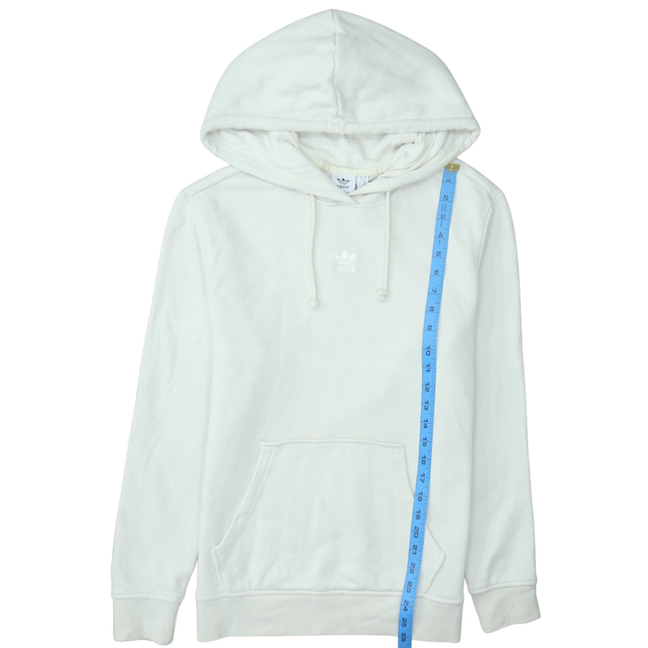 Adidas Women's Ivory Hoodie Size 10 Pullover Cotton Blend