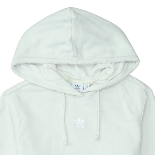 Adidas Women's Ivory Hoodie Size 10 Pullover Cotton Blend