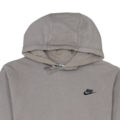 Nike Men's Beige Pullover Hoodie Small Regular Fit Cotton Fleece