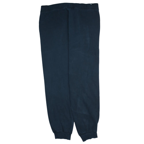 Puma Men Black L Jogger Sweatpants Elastic Waist Cuffed Trousers