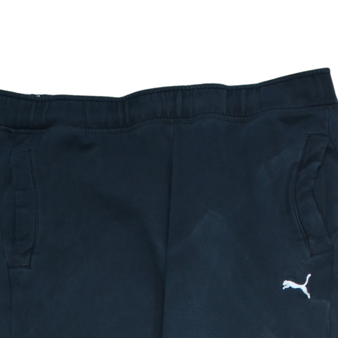 Puma Men Black L Jogger Sweatpants Elastic Waist Cuffed Trousers