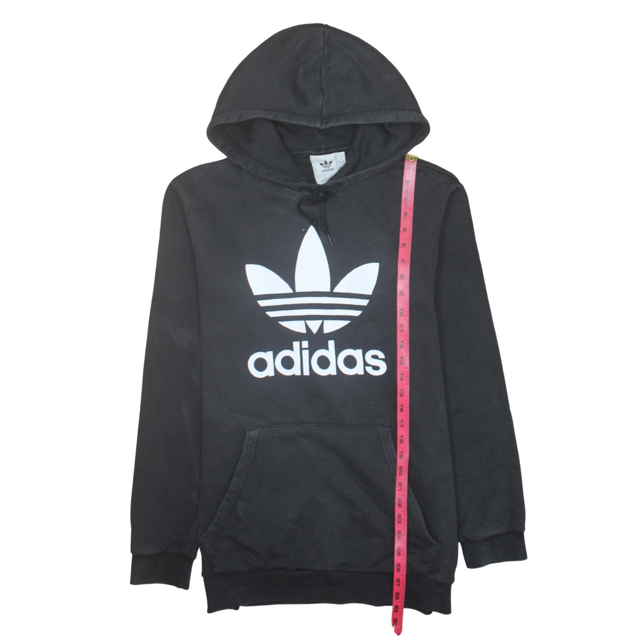 Adidas Men’s Black Pullover Hoodie Size L Logo Fleece Sweatshirt