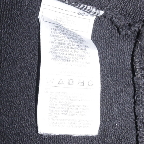 Adidas Men’s Black Pullover Hoodie Size L Logo Fleece Sweatshirt