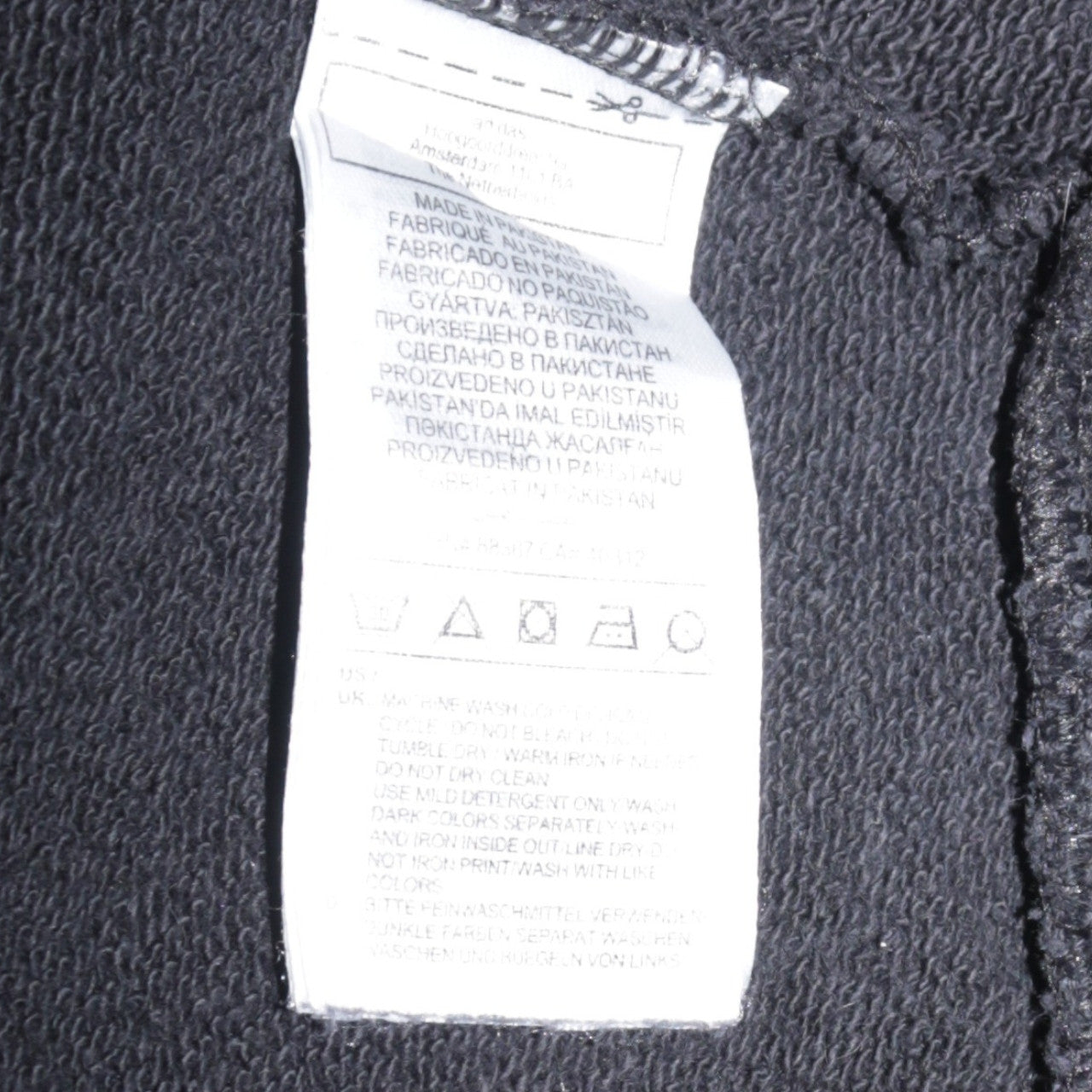 Adidas Men’s Black Pullover Hoodie Size L Logo Fleece Sweatshirt