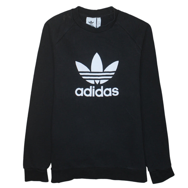 Adidas Men's Black Logo Pullover Sweatshirt Size S