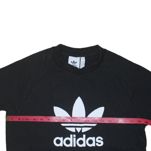 Adidas Men's Black Logo Pullover Sweatshirt Size S