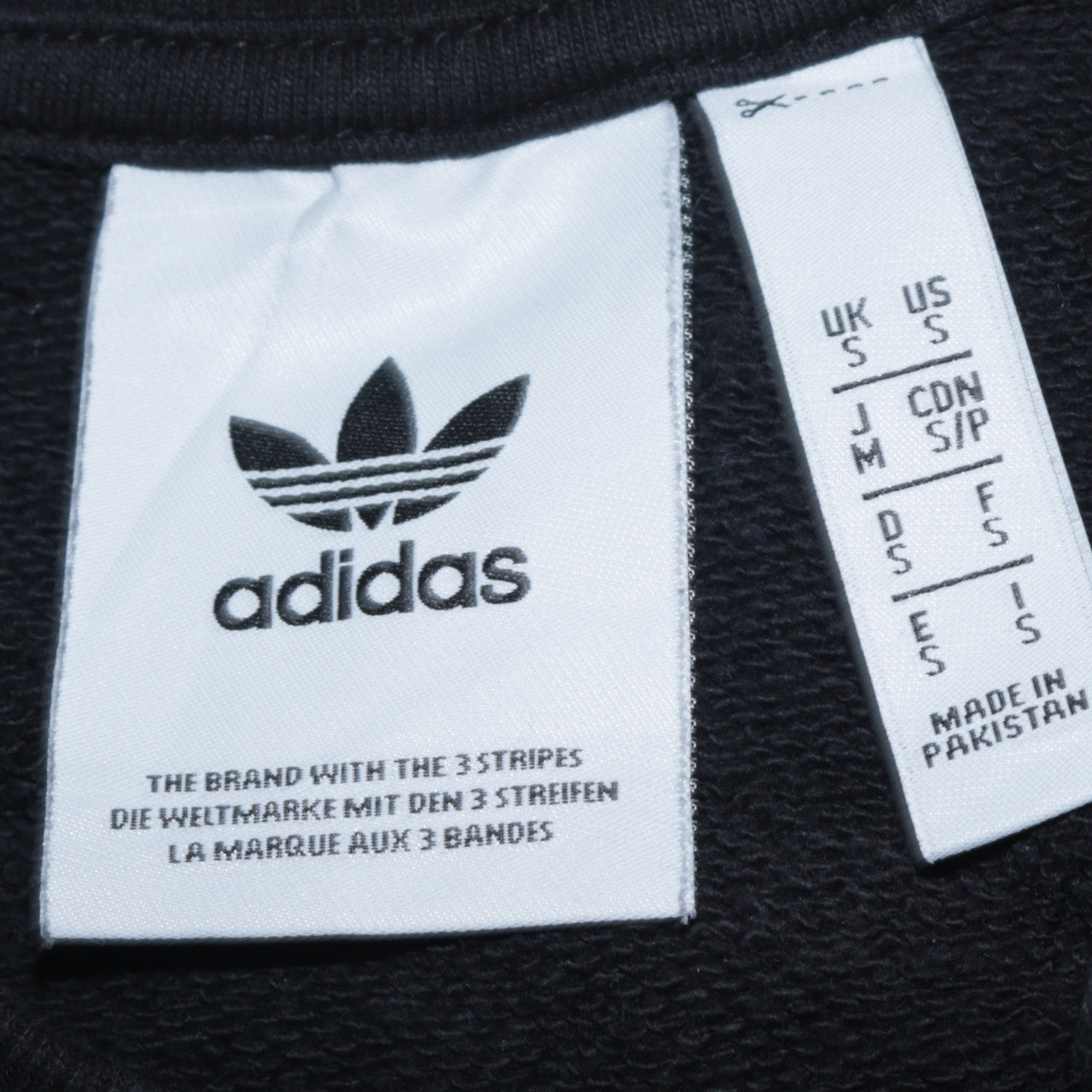 Adidas Men's Black Logo Pullover Sweatshirt Size S
