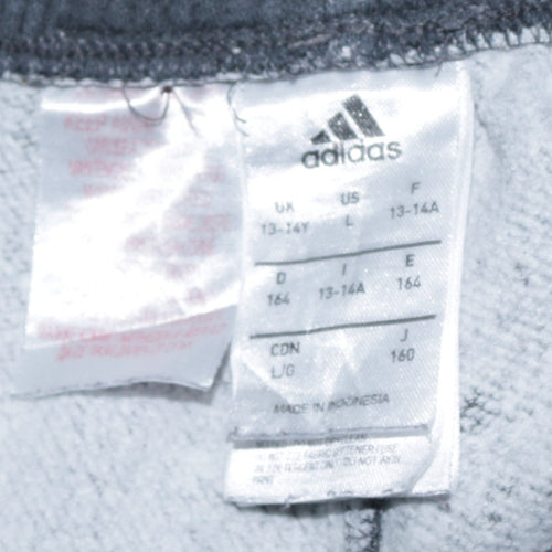 Adidas Boys Blue Jogger Sweatpants 13-14 Years Elastic Waist Pockets
