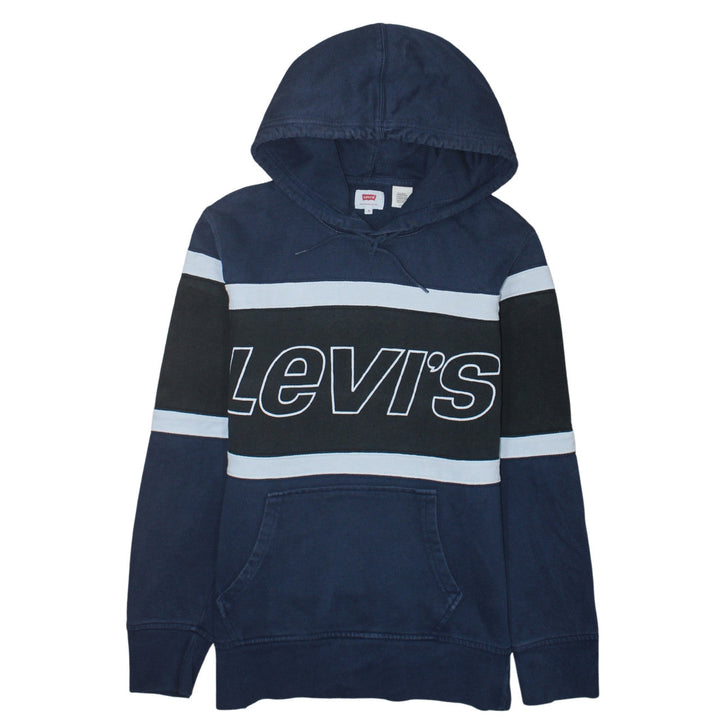 Levi's Men's Blue Pullover Hoodie Size S Graphic Logo Sweatshirt