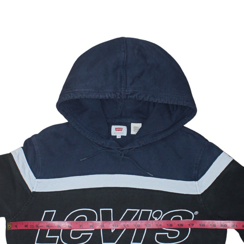 Levi's Men's Blue Pullover Hoodie Size S Graphic Logo Sweatshirt