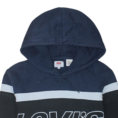 Levi's Men's Blue Pullover Hoodie Size S Graphic Logo Sweatshirt