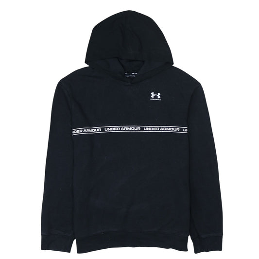 Under Armour Boys Black YXL Pullover Hoodie with Logo Design