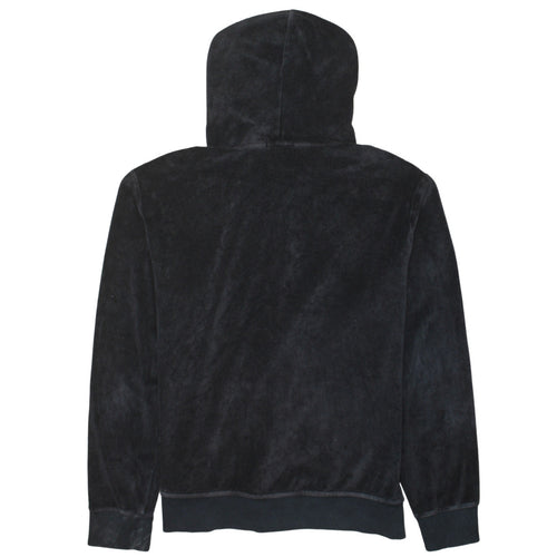 Ralph Lauren Men's Black Full Zip Velour Hoodie Medium