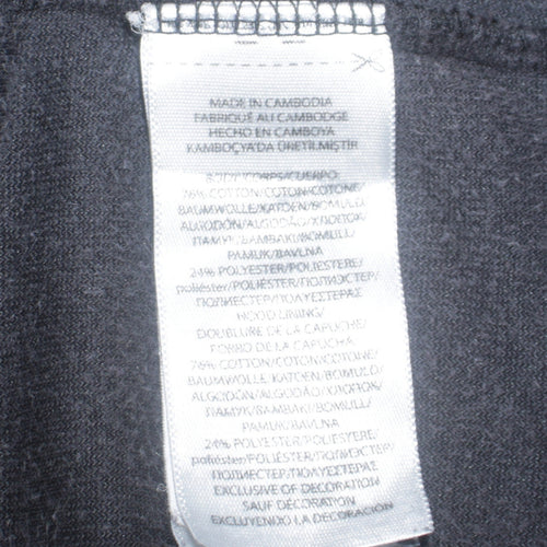 Ralph Lauren Men's Black Full Zip Velour Hoodie Medium