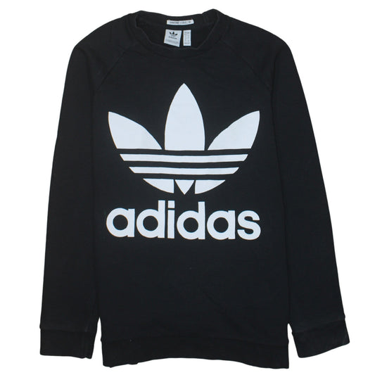 Adidas Womens Black Size 16 Crew Neck Pullover Sweatshirt