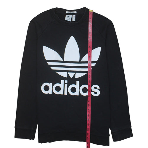 Adidas Womens Black Size 16 Crew Neck Pullover Sweatshirt