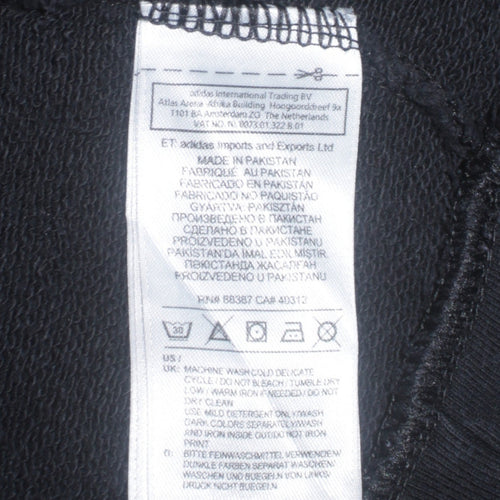 Adidas Womens Black Size 16 Crew Neck Pullover Sweatshirt