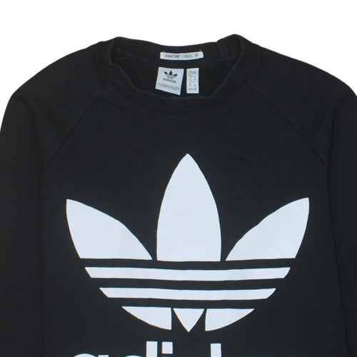 Adidas Womens Black Size 16 Crew Neck Pullover Sweatshirt