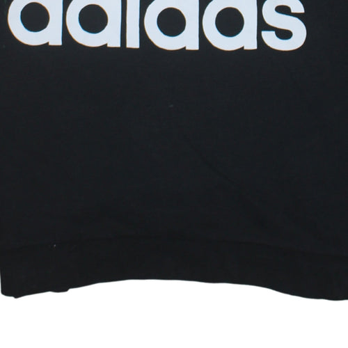 Adidas Womens Black Size 16 Crew Neck Pullover Sweatshirt