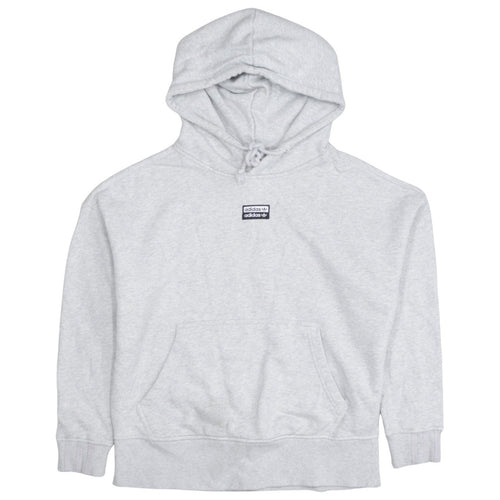 Adidas Womens Grey Pullover Hoodie Size M Regular Cotton Blend