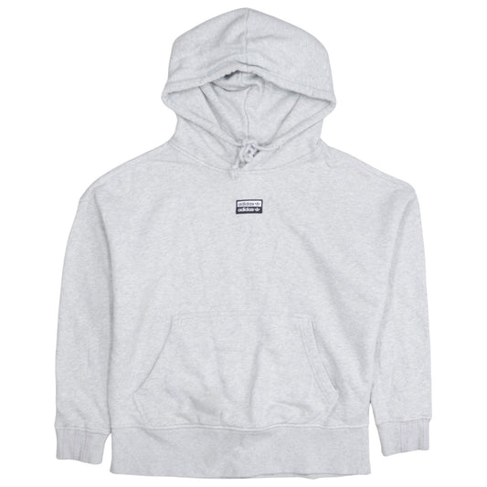 Adidas Womens Grey Pullover Hoodie Size M Regular Cotton Blend