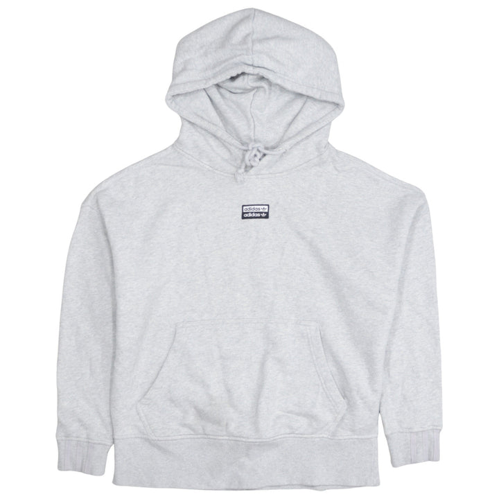 Adidas Womens Grey Pullover Hoodie Size M Regular Cotton Blend