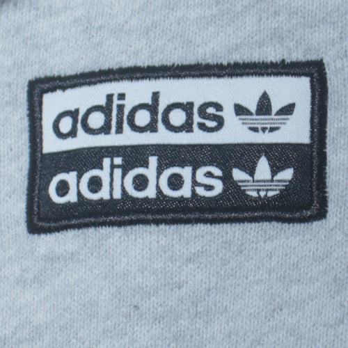 Adidas Womens Grey Pullover Hoodie Size M Regular Cotton Blend