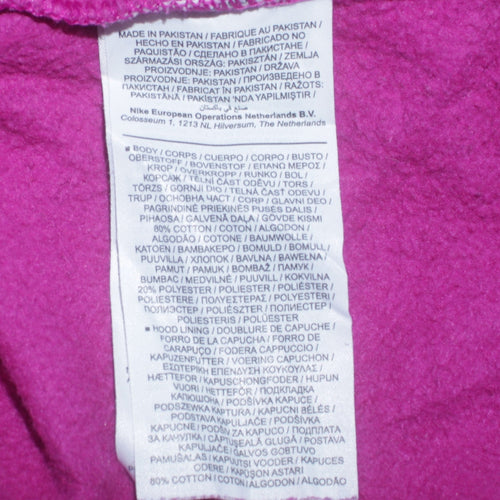 Nike Women’s Pink Pullover Hoodie Small Cotton Blend Lined