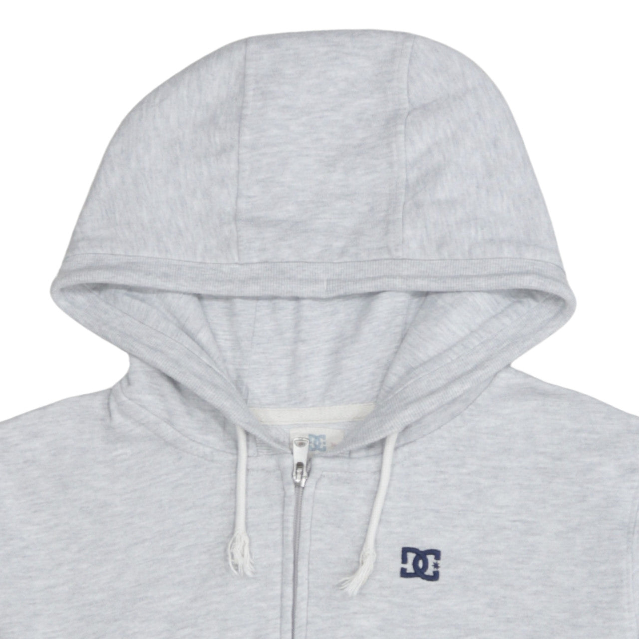 DC Men’s Grey Full Zip Hoodie Size S Regular Fit Embroidered Logo