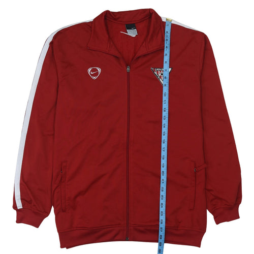 Nike Men's Red Full Zip Sports Sweatshirt L Football Track Top