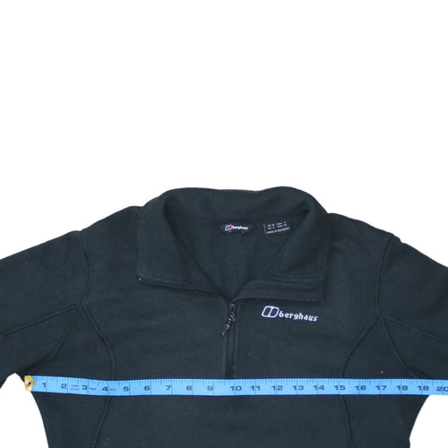 Berghaus Women's Black Fleece 1/4 Zip Pullover Sweatshirt UK 10 S