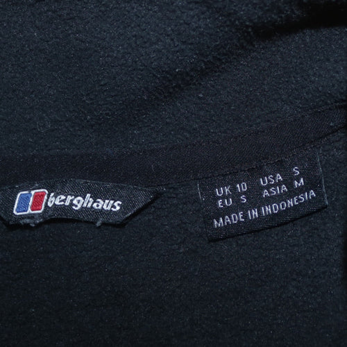 Berghaus Women's Black Fleece 1/4 Zip Pullover Sweatshirt UK 10 S