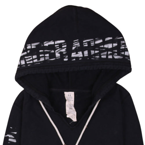 Under Armour Womens Black Pullover Hoodie Size L ColdGear Fleece