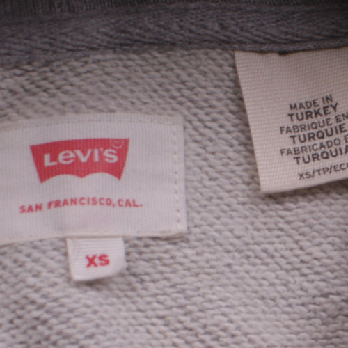 Levi's Men's Grey Pullover Hoodie XS Regular Fit Logo Sweatshirt