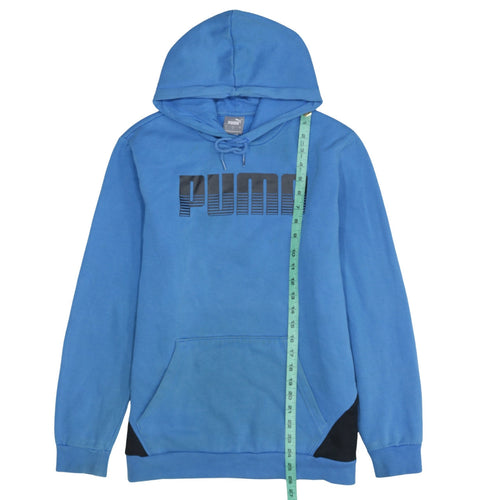 Puma Men's Blue Pullover Hoodie Size L Sports Fleece Sweatshirt