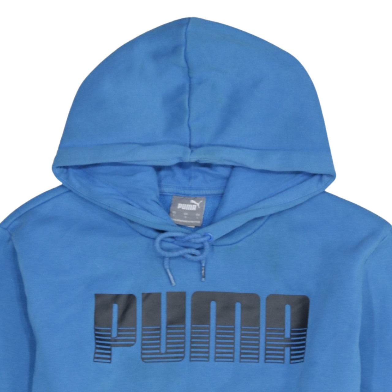 Puma Men's Blue Pullover Hoodie Size L Sports Fleece Sweatshirt