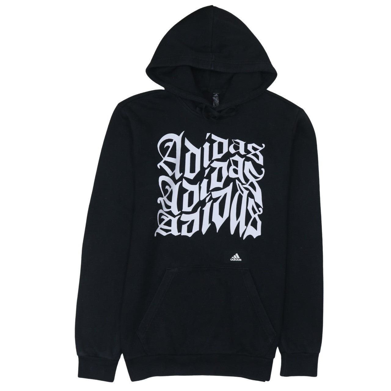 Adidas Men's Black Pullover Hoodie Small Graphic Print Sportswear
