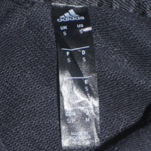 Adidas Men's Black Pullover Hoodie Small Graphic Print Sportswear