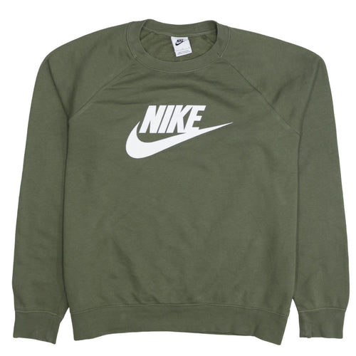 Nike Women’s Green Crew Neck Logo Pullover Sweatshirt L