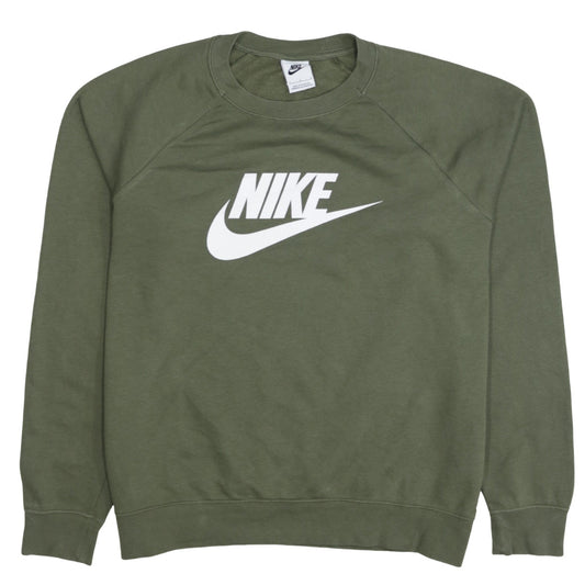 Nike Women’s Green Crew Neck Logo Pullover Sweatshirt L