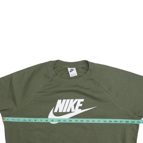 Nike Women’s Green Crew Neck Logo Pullover Sweatshirt L