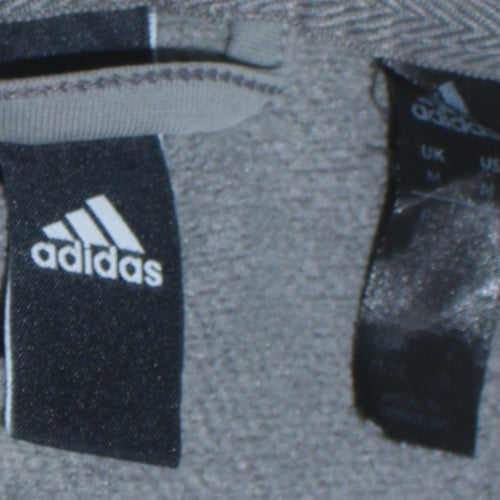 Adidas Men's Grey Full Zip Hoodie Medium Sports Fleece