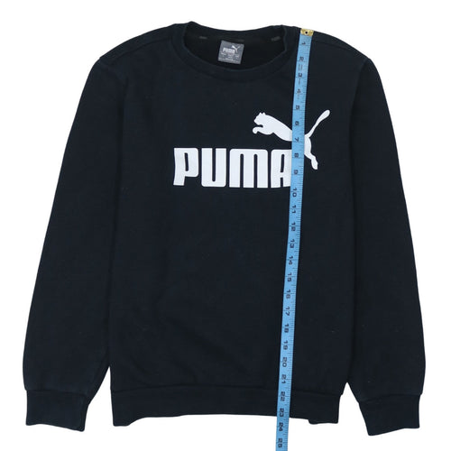Puma Men's Black Small Pullover Logo Sweatshirt