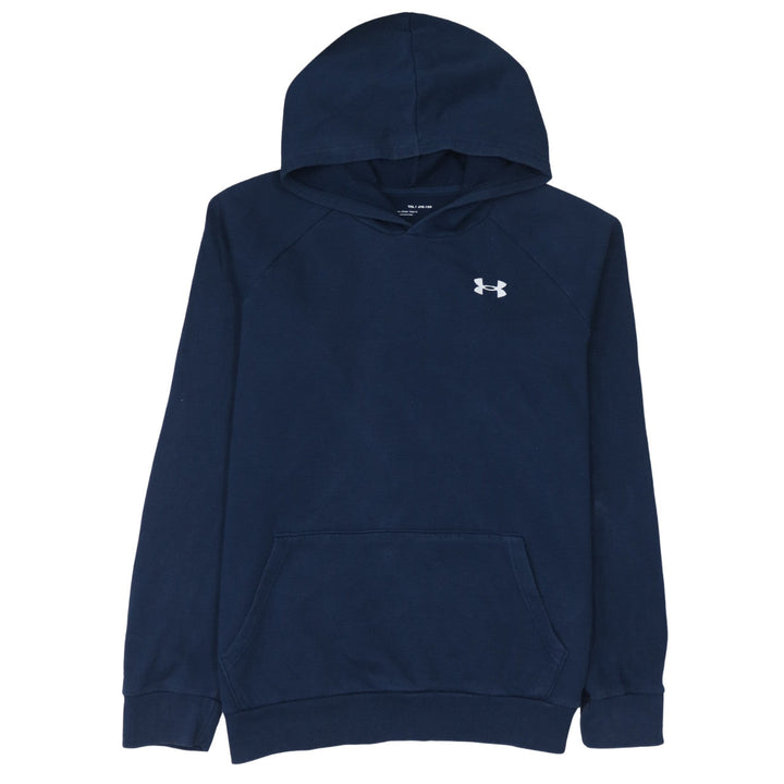 Under Armour Boys Navy Blue Pullover Hoodie Size 158 Cotton Blend