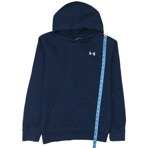 Under Armour Boys Navy Blue Pullover Hoodie Size 158 Cotton Blend
