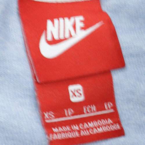Nike Women's Blue Long Sleeve Basic Crew Neck Sweatshirt XS